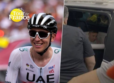 Pogacar zweert bij cryotherapie in de Tour De France